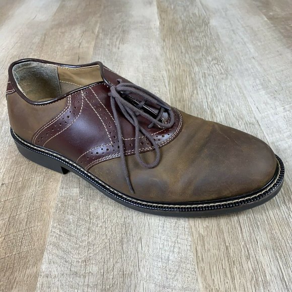 Chaps Shoes Chaps Lace Up Brown Leather Men Shoes Sz 1m Poshmark